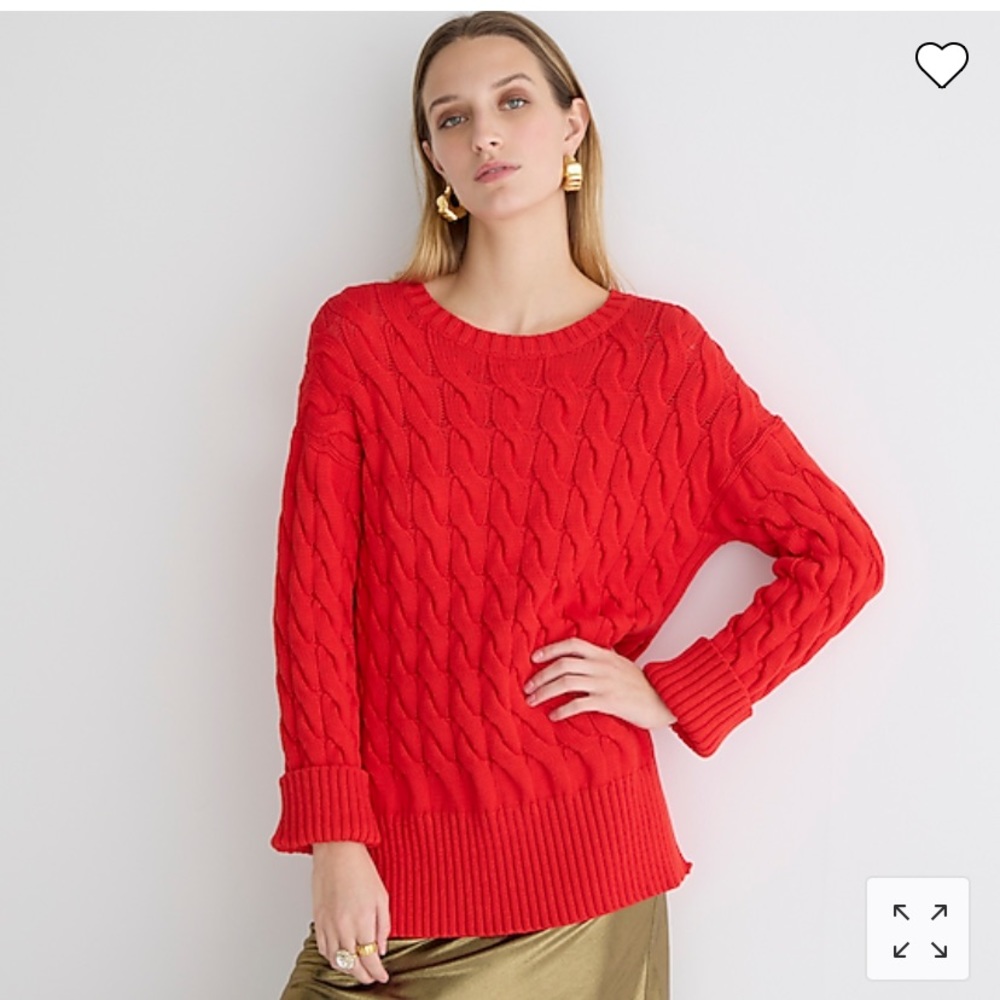 J Crew cable knit sweater